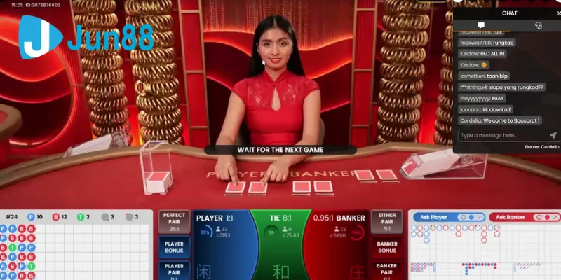 Live Baccarat tại Jun88: Tận hưởng không gian sòng bài sống động 4 Bỏ túi các chiến thuật cá cược Live Baccarat thông minh