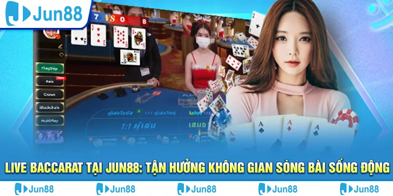 Live Baccarat tại Jun88: Tận hưởng không gian sòng bài sống động