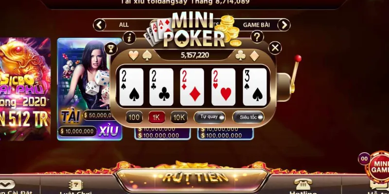 Cách chơi Mini Poker – Mẹo quay dễ trúng lớn cho tân thủ 3 Các tay bài và tỷ lệ thưởng trong trò Mini Poker